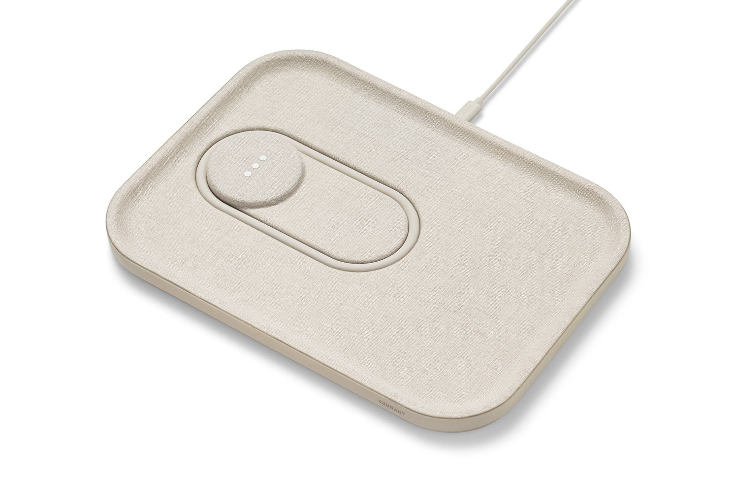 MAG:3 -Essentials Linen Wireless Dual Charge Tray (Magnetic): Natural