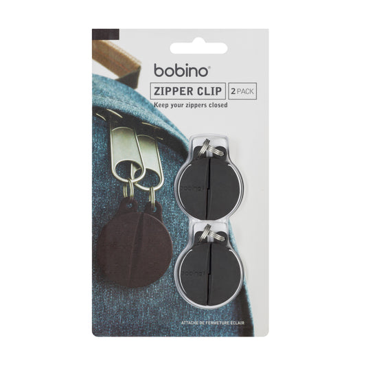 Zipper Security Clip - Charcoal - 2 Pack