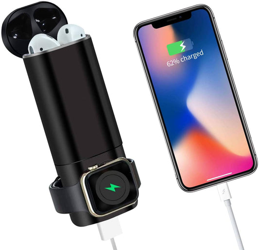 3 in 1 Power Bank Charger - Black